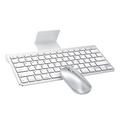 Omoton KB088/BM001 Kabellose Maus- und Tastaturkombination für iPad/iPhone - Silber