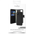Puro 2-in-1 Samsung Galaxy A42 5G Magnetische Schutzhülle mit Geldbörse - Schwarz