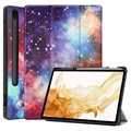 Tri-Fold Serie Samsung Galaxy Tab S7+/S8+ Folio Hülle - Roségold