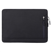 Wasserabweisende, elegante Oxford-Laptoptasche mit Seitentasche - 13.3" - Schwarz