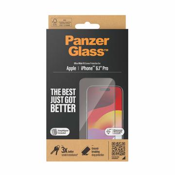 iPhone 15 Pro Panzerglas - 9Hs Ultra-Wide Fit EasyAligner Panzerglas - 9H - Schwarz Rand
