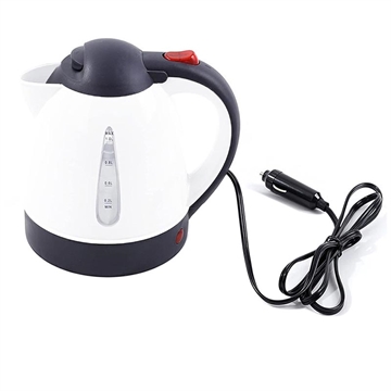 Tragbarer Tragbarer 12-V-Wasserkocher für das Auto, 1l - Weiß