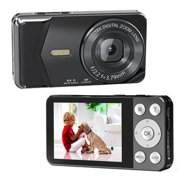 A59 A59 Kompakte Digitalkamera mit 2.8″ IPS-Bildschirm - 64MP - Schwarz