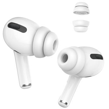 Apple AHASTYLE PT99-2 1 Paar Ohrstöpsel Ohrstöpsel für Apple AirPods Pro 2 / AirPods Pro Bluetooth Kopfhörer Silikonkappen Abdeckung, Größe S - Weiß