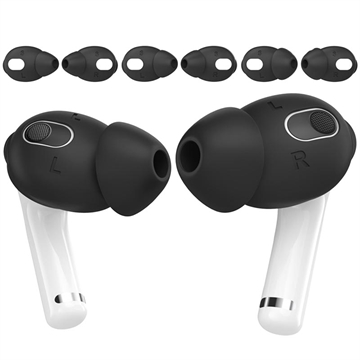 AhaStyle AhaStyle PT66-3 AirPods 3 Silikonkappen - 3 Paare - Schwarz