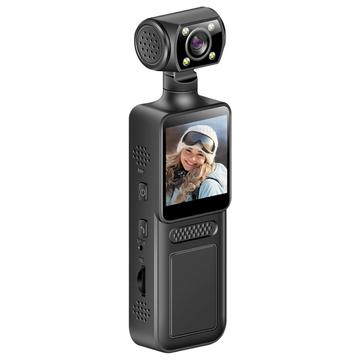 Anti-Shake Anti-Shake 4K Sport-Action-Kamera mit Nachtsicht - Schwarz