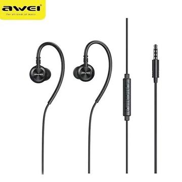 Awei Awei L3 Ohrbügel-Sport-Kopfhörer - 3,5 mm - Schwarz