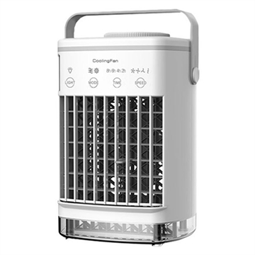 CF-006 CF-006 Tragbarer Ventilator - USB, 4 Windstufen, Timer, 700-ml-Wassertank - Weiß