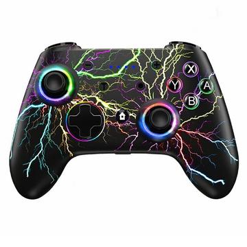 Nintendo CX-270L Wireless Game Controller für Nintendo Switch/PC/Android/iOS - Schwarz / Buntes Licht