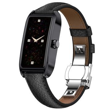 Dora Dora T Elegante Smartwatch für Frauen mit dänischer Sprache - Schwarz