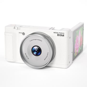 FC003W FC003W Digitalkamera mit Flip-Screen, 5K-Videoaufnahme - Weiß
