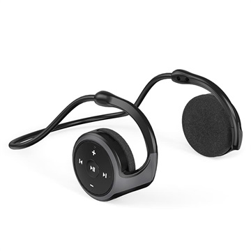 Klappbare Klappbare Nackenband Bluetooth Kopfhörer A23 - Schwarz