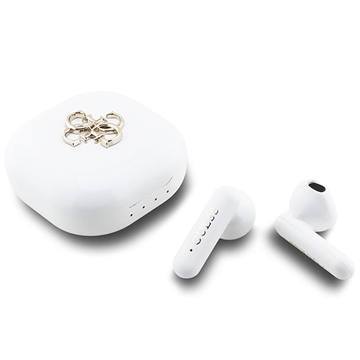 Guess Guess 4G Metall Logo True Wireless Kopfhörer - Weiß