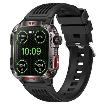 HT29 HT29 Smartwatch mit Kompass, Höhenmessung und dänischer Sprache - Schwarz