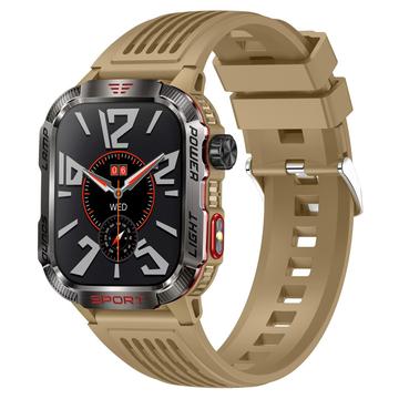Braun HT29 Smartwatch mit Kompass, Höhenmessung und dänischer Sprache - Braun