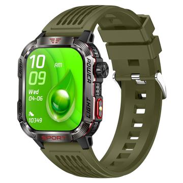HT29 HT29 Smartwatch mit Kompass, Höhenmessung und dänischer Sprache - Grün