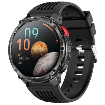 HT33 HT33 Gesundheitsüberwachung Bluetooth Smartwatch mit dänischer Sprache - 1,7 IPS Display - Schwarz
