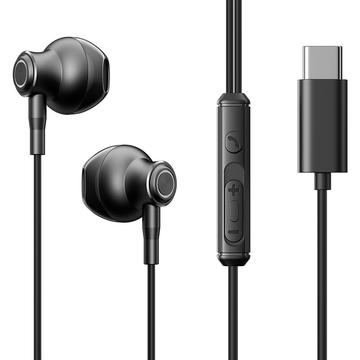 Joyroom Joyroom EC07 Metall Halb-In-Ear USB-C Kopfhörer mit Mikrofon - Schwarz