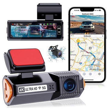 K19 K19 Dual-Dashcam 4K Ultra HD mit GPS und WLAN - Schwarz