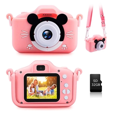 Kinder Kinder Digitalkamera mit 32GB Speicherkarte - Rosa