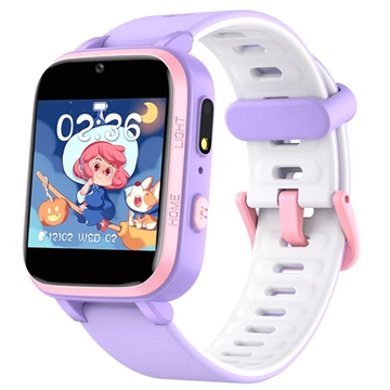 Kinder Kinder Wasserdichte Smartwatch Y90 Pro mit Dual-Kamera - Violett
