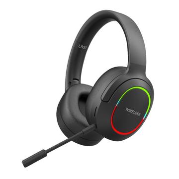 L800 L800 Wireless Headset Musik Gaming Headset Klappbarer Bluetooth-Kopfhörer mit LED-Leuchten / Mikrofon - Schwarz