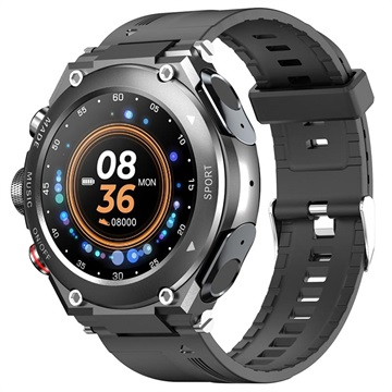 Lemfo Lemfo T92 Smartwatch mit TWS Ohrhörer - iOS/Android - Schwarz