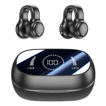 M47 M47 Earclip Bone Conduction Wireless Kopfhörer mit Mikrofon Bluetooth 5.3 Gaming Headset Rauschunterdrückung Sport Kopfhörer - Schwarz