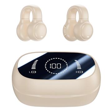 M47 M47 Earclip Bone Conduction Wireless Kopfhörer mit Mikrofon Bluetooth 5.3 Gaming Headset Geräuschunterdrückung Sport Kopfhörer - Nude