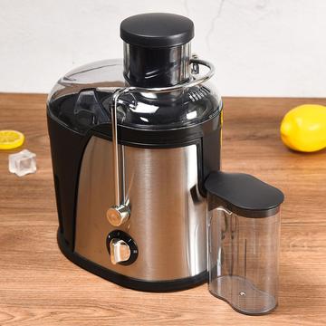 Multifunktionaler Multifunktionaler 2-Gang Slow Juicer mit Saftbehälter - Silber / Schwarz