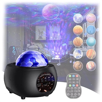 Ocean Ocean Wave Nachtlampe mit Bluetooth Lautsprecher - Schwarz