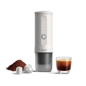 OutIn OutIn Nano 7500mAh Tragbare Kaffeemaschine für gemahlenen Kaffee und Kapseln - Weiß