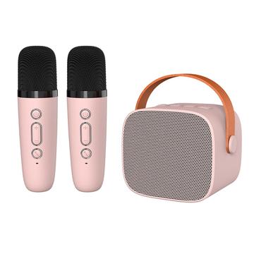 P2 P2 Kinder Karaoke Bluetooth Lautsprecher mit 2 Mikrofonen - Rosa