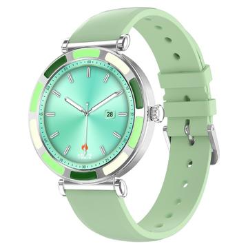 P61 P61 - Elegante Smartwatch für Damen - Silber/Grün