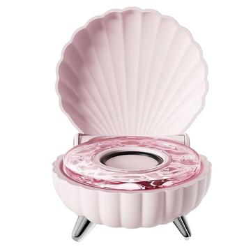 Bluetooth-Lautsprecher Bluetooth-Lautsprecher in Muschelform mit RGB-Umgebungsbeleuchtung - Rosa