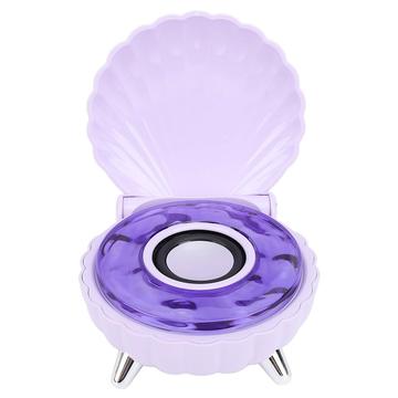 Bluetooth-Lautsprecher Bluetooth-Lautsprecher in Muschelform mit RGB-Umgebungsbeleuchtung - Lila