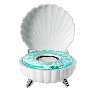 Bluetooth-Lautsprecher Bluetooth-Lautsprecher in Muschelform mit RGB-Umgebungsbeleuchtung - Weiß