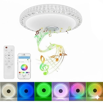 Sternenhimmel Sternenhimmel Smart LED-Deckenleuchte mit Bluetooth-Lautsprecher, Wecker - 36W/30cm