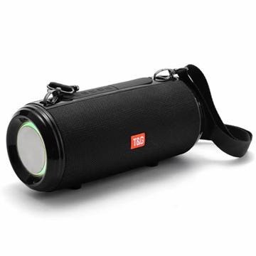T&G T&G TG537 RGB Light Bluetooth Lautsprecher High Power Waterproof Portable Computer Subwoofer Speaker Support FM TF Card - Schwarz