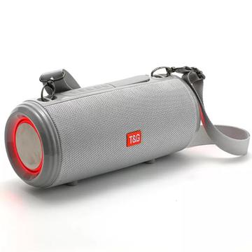 T&G T&G TG537 RGB-Licht Bluetooth-Lautsprecher Hohe Leistung Wasserdicht Tragbarer Computer Subwoofer Lautsprecher Unterstützung FM TF-Karte - Grau