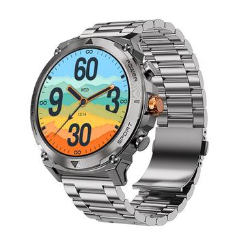 T53 T53 AMOLED Smartwatch mit Bluetooth-Telefonie und Gesundheitsüberwachung - Hellgrau