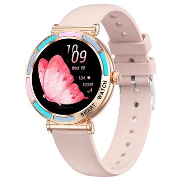 T9 T9 Smartwatch mit Herzfrequenzmesser für Damen - 1.27 - Rosa