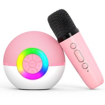 T97 T97 Kinder Karaoke-Mikrofon mit Bluetooth-Lautsprecher und Subwoofer - Pink