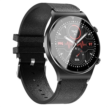 Wasserdichte Wasserdichte Bluetooth Sport-Smartwatch mit Herzfrequenz GT08 - Schwarz