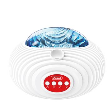 XO XO YH12 Flying Saucer LED-Stern- und Galaxie-Projektor mit Bluetooth-Lautsprecher - Weiß