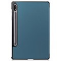Tri-Fold Serie Samsung Galaxy Tab S7/S8 Folio Hülle - Dunkel Grün
