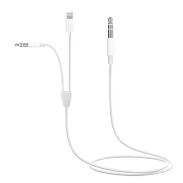 2 in 1 3.5mm AUX Audiokabel MH030 - iOS, Android - Weiß