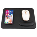2-in-1 Qi Wireless Lade Mauspad m. Handgelenkstütze