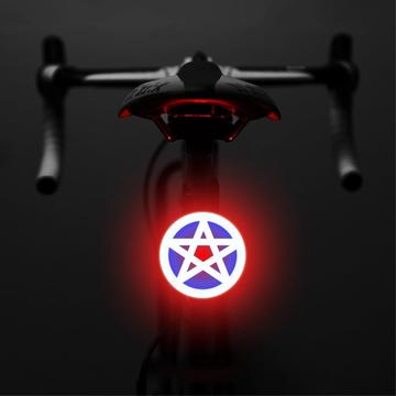 3664 Kreative Fahrrad-Rücklicht IPX2 wasserdicht kleine Fahrrad-LED-Licht Unterstützung USB-Ladung für Outdoor-Radsport