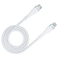 3MK HyperSilicone USB-C/Lightning Data und Ladekabel - 1m - Weiß